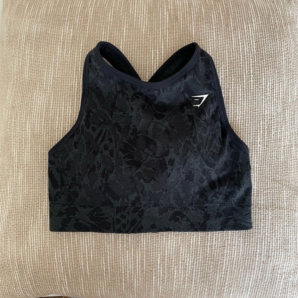 Gymshark black adapt animal sports bra